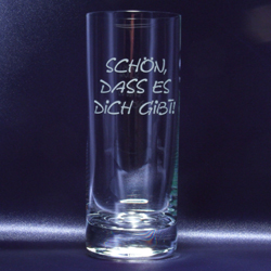 Longdrinkglas 405ml "Schön, dass es Dich gibt!"