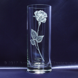 Zylindervase INSPIRATION 25,5cm Rose sandgestrahlt