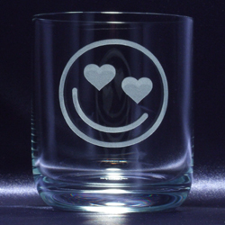 Whisky pur Glas 305ml Smiley - ganz doll verliebt